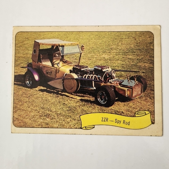 fleer Other - 1974/1975 Fleer George Barris Kustom Cars Series 1 ZZR - Spy Rod Sticker Card Vn